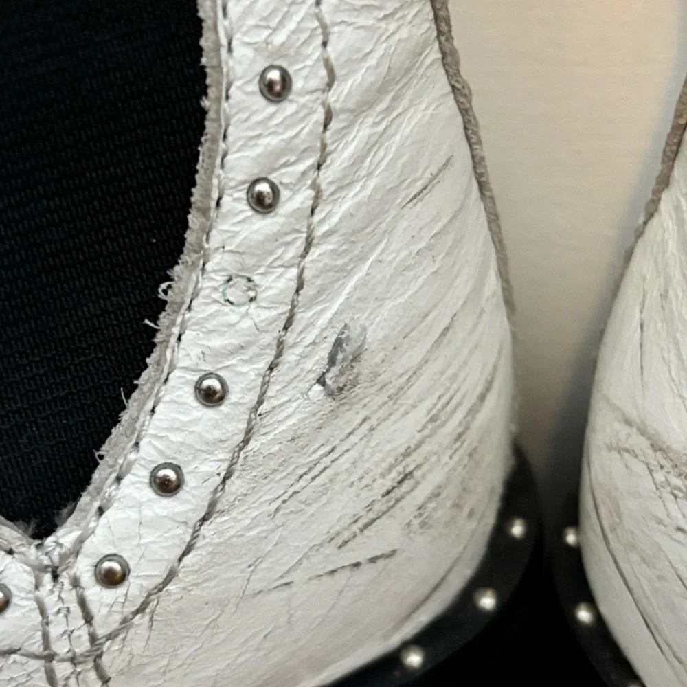 Rebecca Minkoff Distressed White Sabeen Boot - size 6.5 - Picture 4 of 10